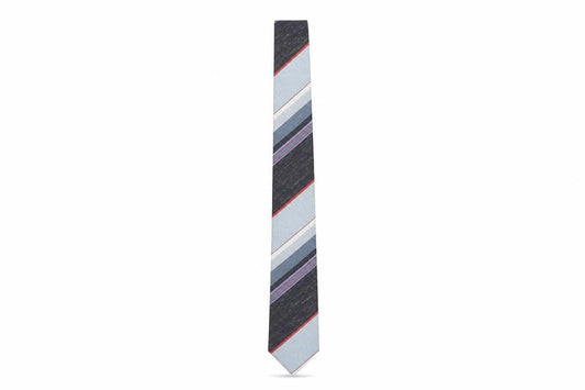 Town Talk Men's Blue Slim Striped Tie - Polyester