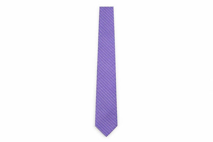 Mens Gianni Ricci Purple Striped 100% Silk  Tie