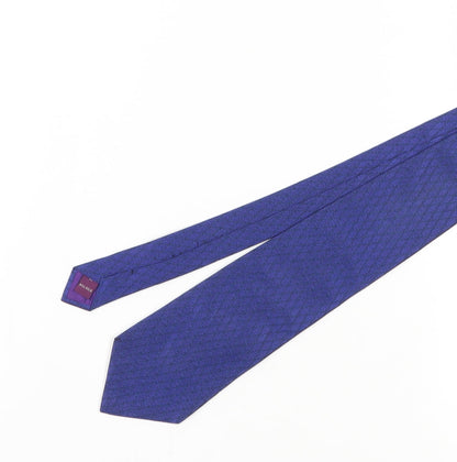 TM Lewin Men's Blue Silk Herringbone Tie