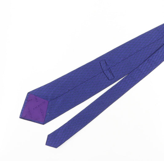 TM Lewin Men's Blue Silk Herringbone Tie