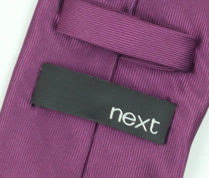 Next Men's Purple Polyester Tie 2 Piece
