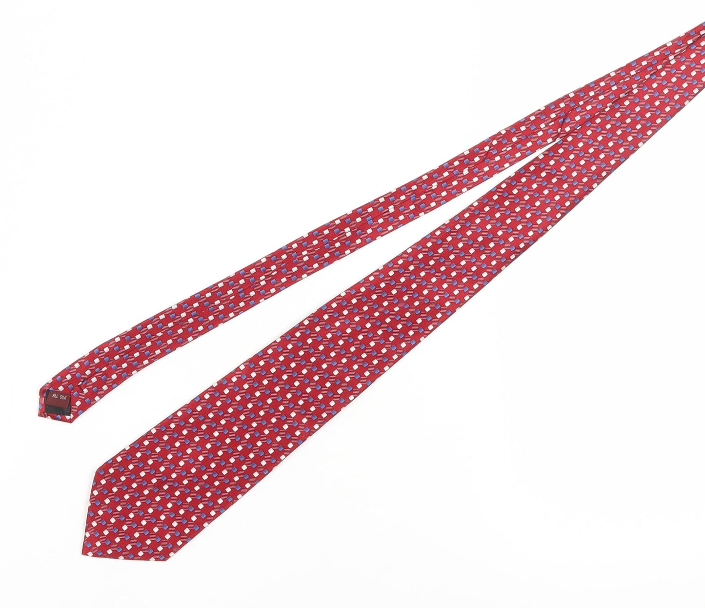 Umberto Bossi Men's Red Geometric Handmade Silk Tie