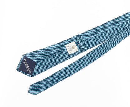 Bernard Weatherill Men's Blue Geometric Silk Tie