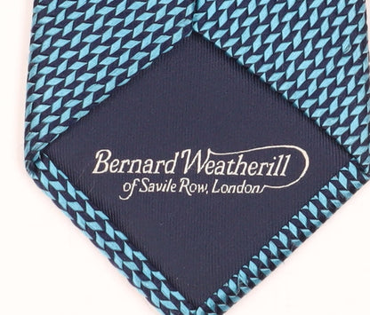 Bernard Weatherill Men's Blue Geometric Silk Tie