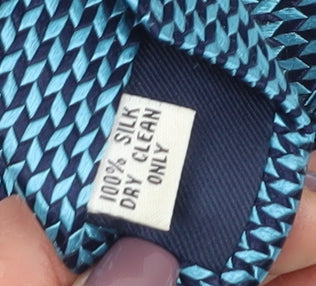 Bernard Weatherill Men's Blue Geometric Silk Tie