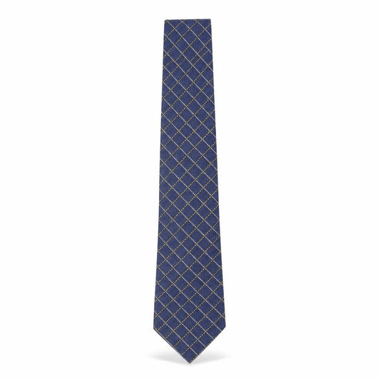 Mens Ciro Citterio Blue Plaids & Checks 100% Polyester Designer Tie