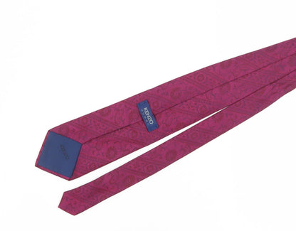 Kenzo Men's Pink Silk Floral Tie