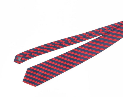 Marks and Spencer Men's Red Striped Silk Tie