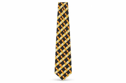 Mens Michaelis Multicoloured Geometric 100% Silk Designer Tie
