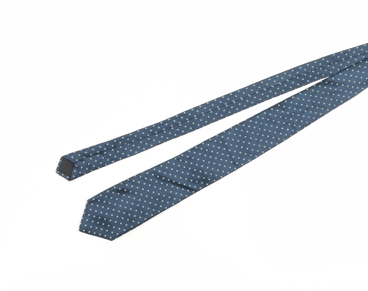 Mens Boss Blue Polka Dot 100% Silk  Tie