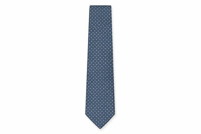 Mens Boss Blue Polka Dot 100% Silk  Tie