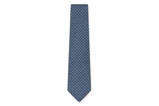 Mens Boss Blue Polka Dot 100% Silk  Tie