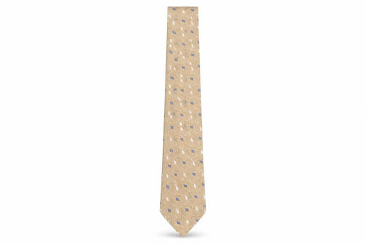 Atkinsons Men's Beige Silk Geometric Tie