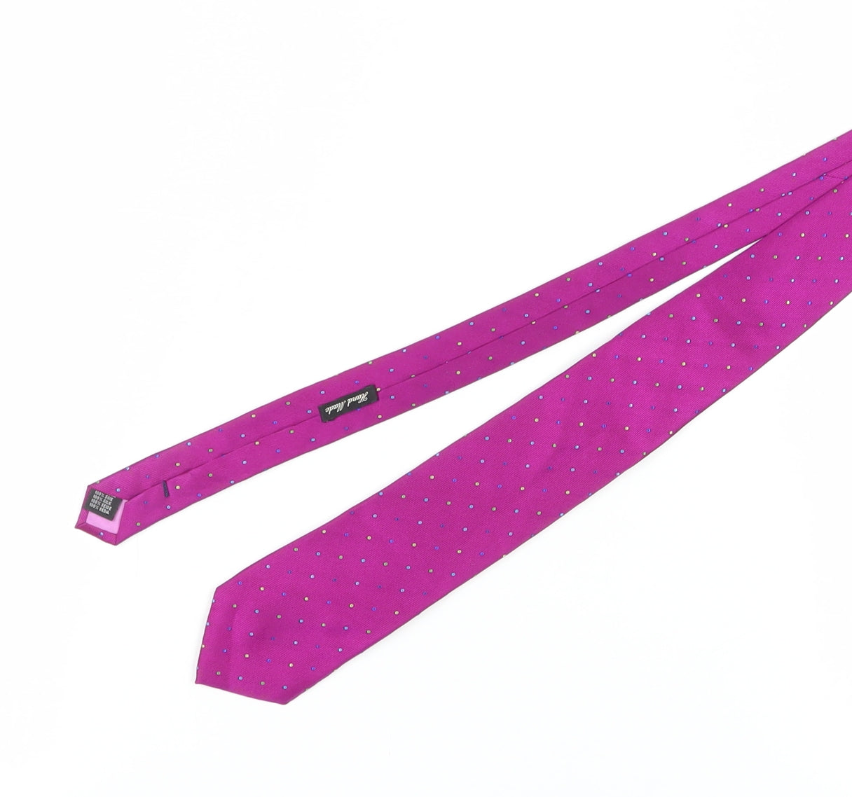 John Lewis Men's Purple Silk Polka Dot Tie, Elegant Design