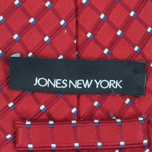 Jones New York Men's Red Geometric Silk Tie