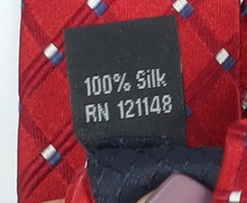 Jones New York Men's Red Geometric Silk Tie