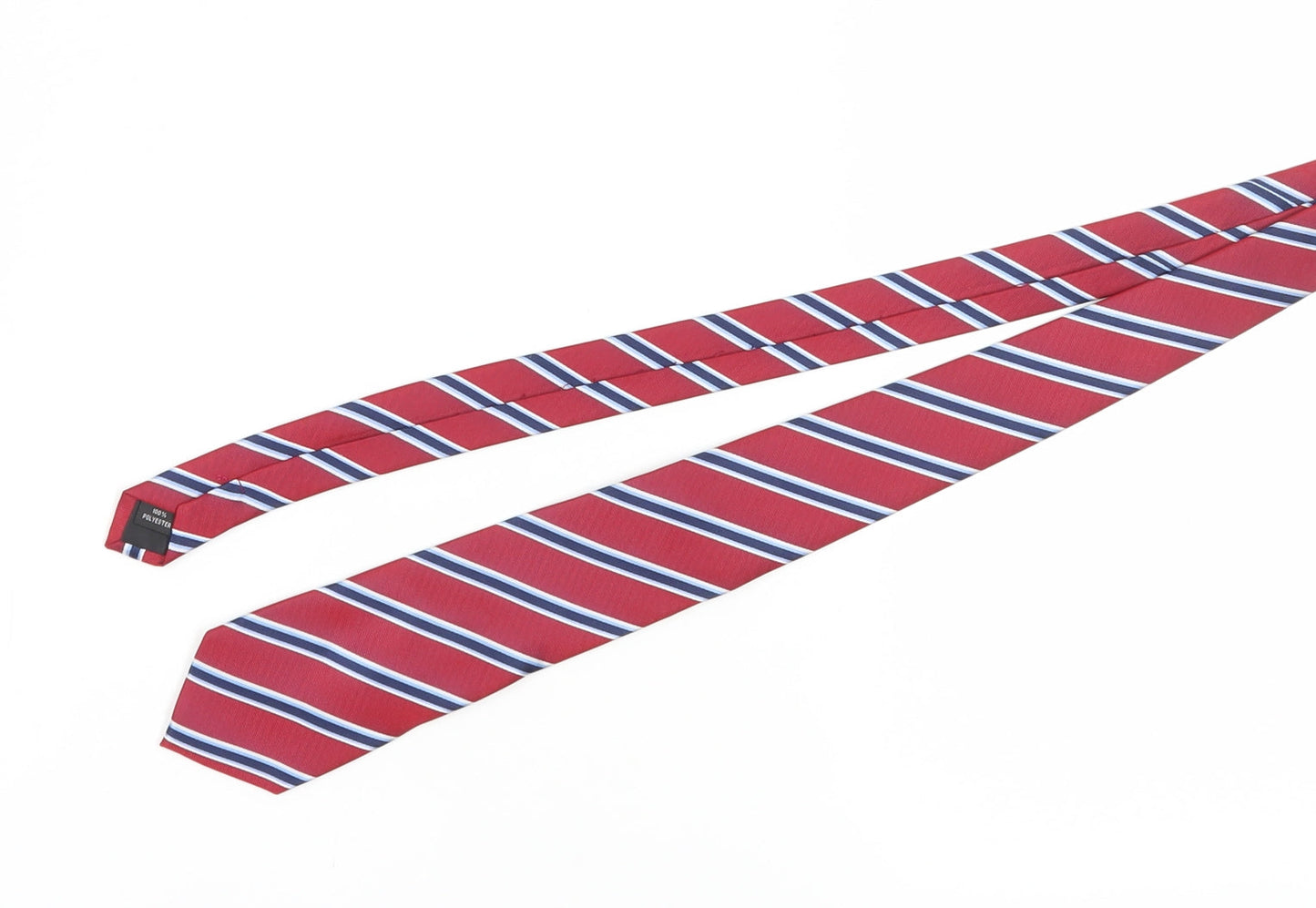 Michelsons of London Men's Red Striped Tie