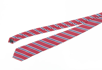 Michelsons of London Men's Red Striped Tie