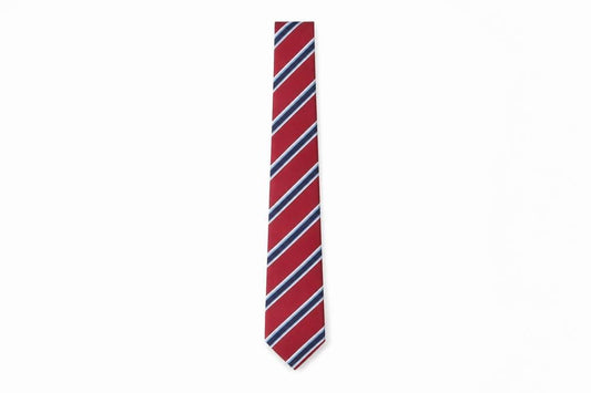 Michelsons of London Men's Red Striped Tie