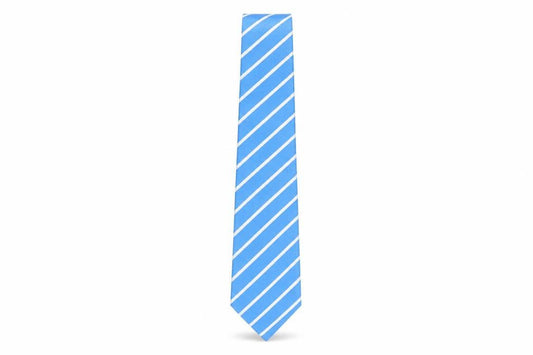 Mens TM Lewin Blue Striped 100% Silk  Tie