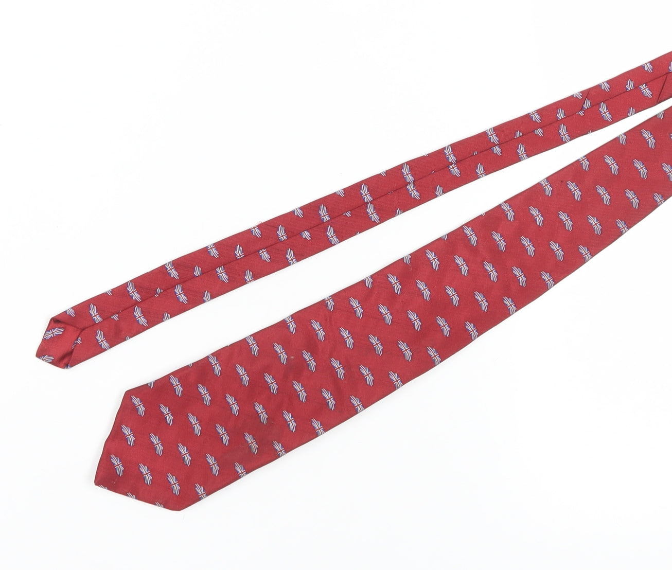 Alister Reid Men's Red Silk Union Jack Tie