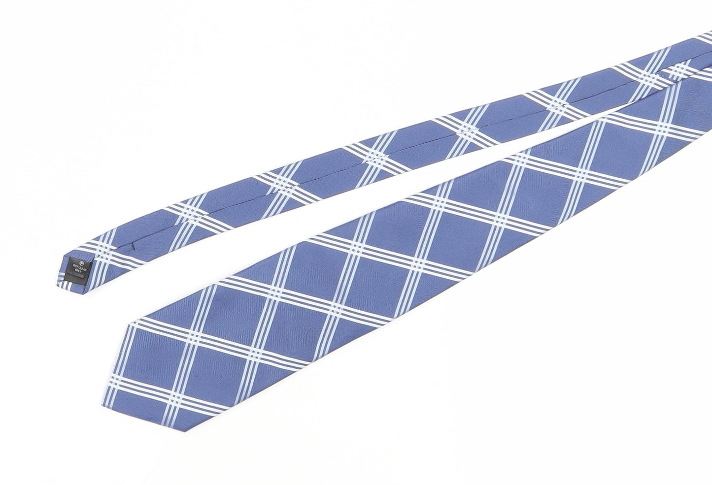 Racing Green Men's Blue Plaid Silk Tie - One Size