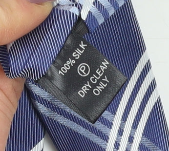 Racing Green Men's Blue Plaid Silk Tie - One Size