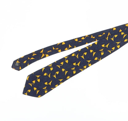 Pierre Cardin Men's Blue Silk Floral Tie
