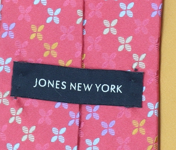 Jones New York Men's Pink Floral Silk Tie