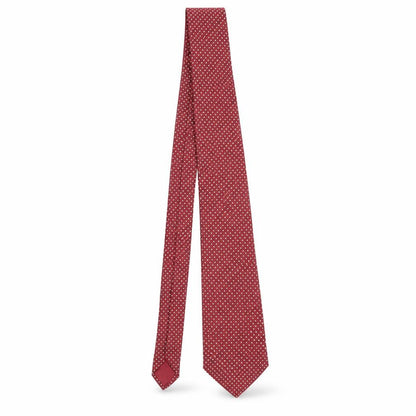 Mens Jonelle Red Polka Dot 100% Silk  Tie