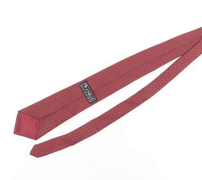 Jonelle Men's Red Silk Polka Dot Tie