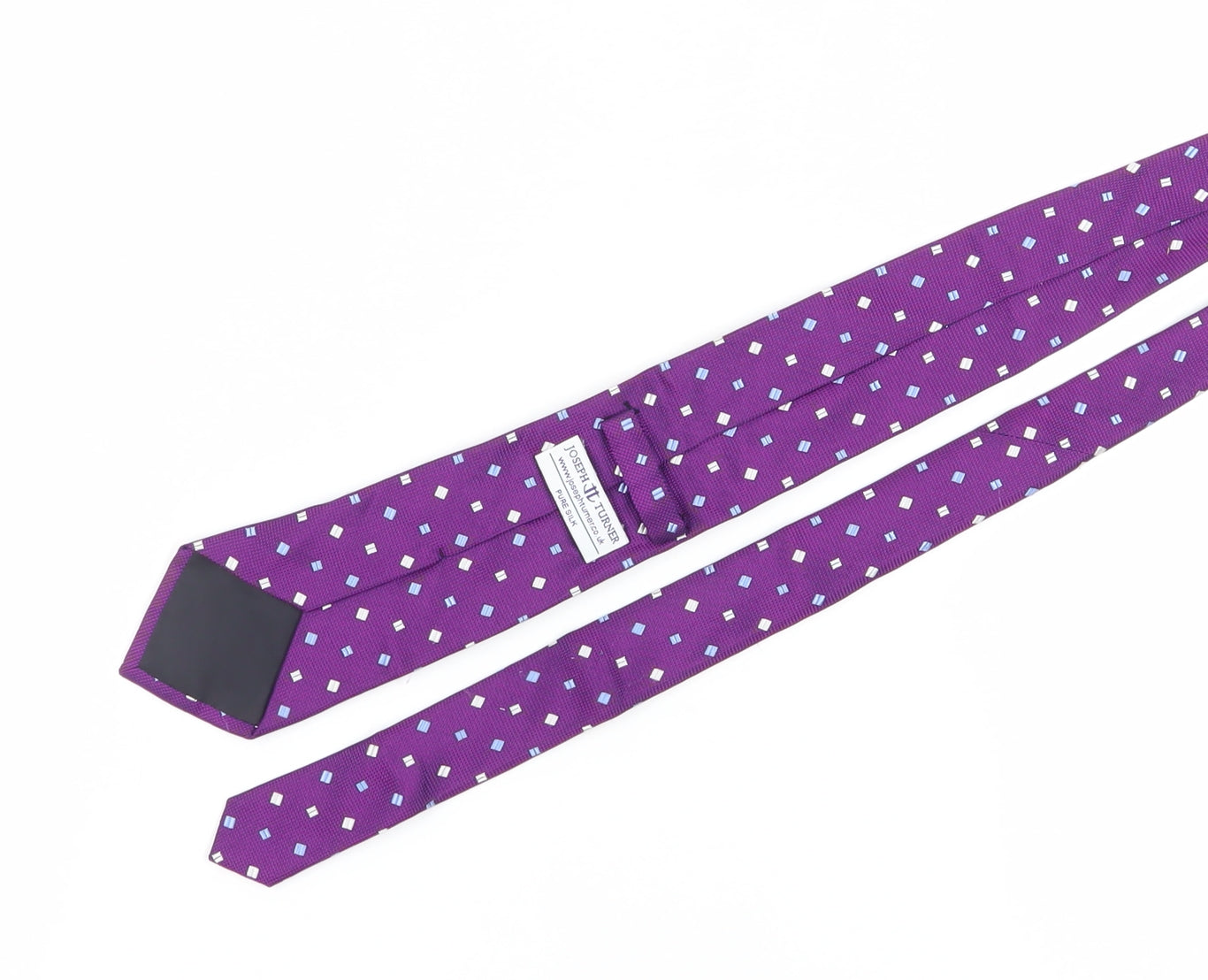 Joseph Turner Men's Purple Geometric Silk Tie