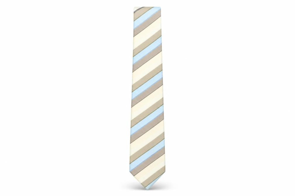 Mens Thomas Nash Multicoloured Striped 100% Polyester Slim Tie
