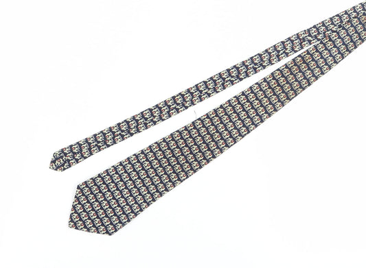 René Chagal Men’s Multicoloured Silk Animal Print Tie