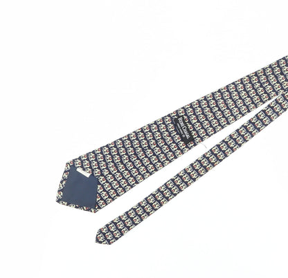 René Chagal Men’s Multicoloured Silk Animal Print Tie