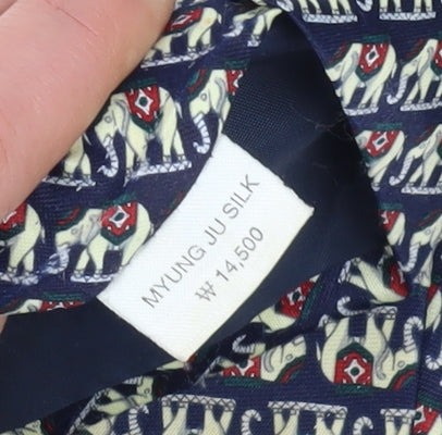 René Chagal Men’s Multicoloured Silk Animal Print Tie