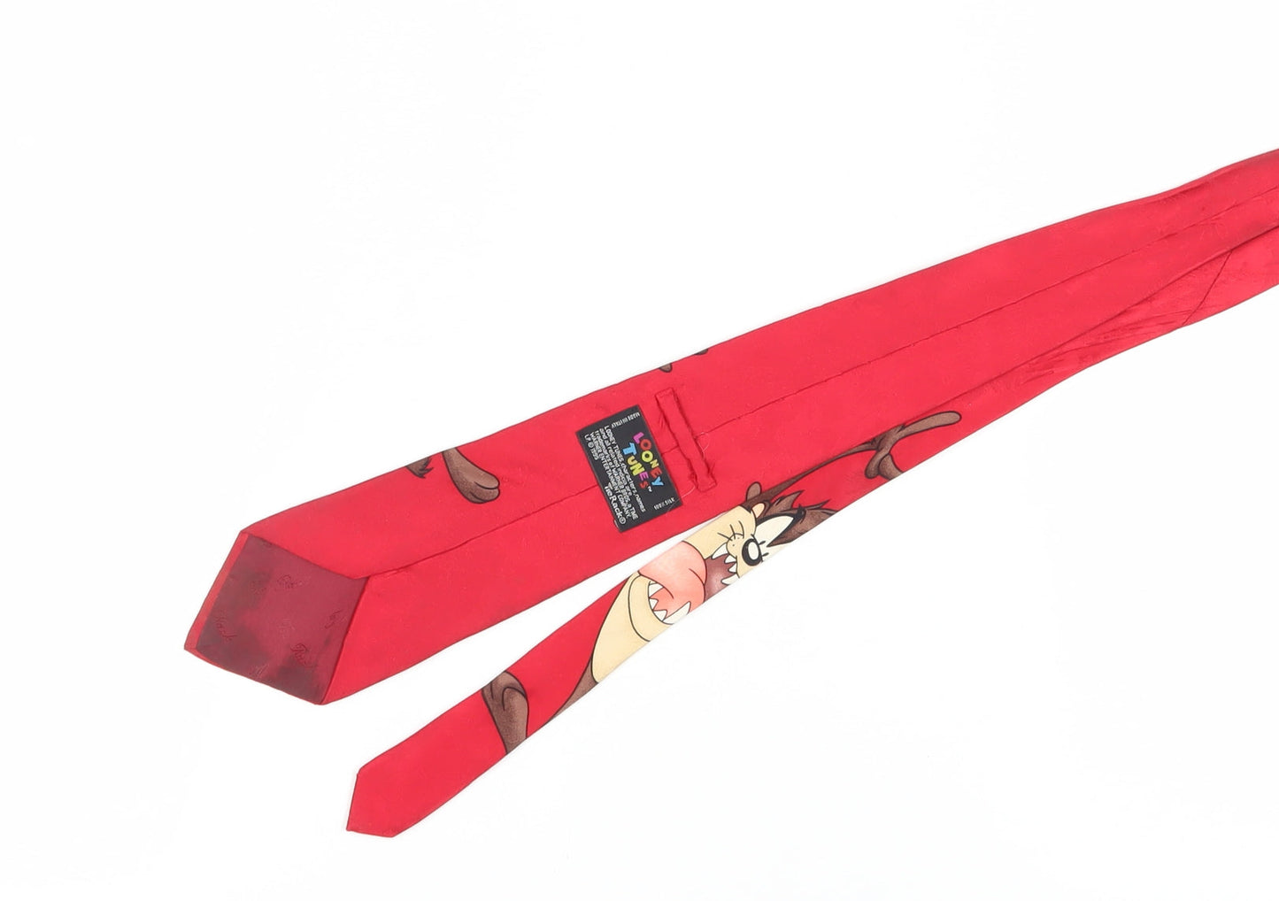 Looney Tunes Red Silk Men's Designer Cartoon Tie