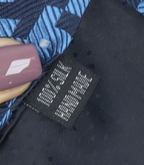 Kailong Men's Blue Silk Houndstooth Tie