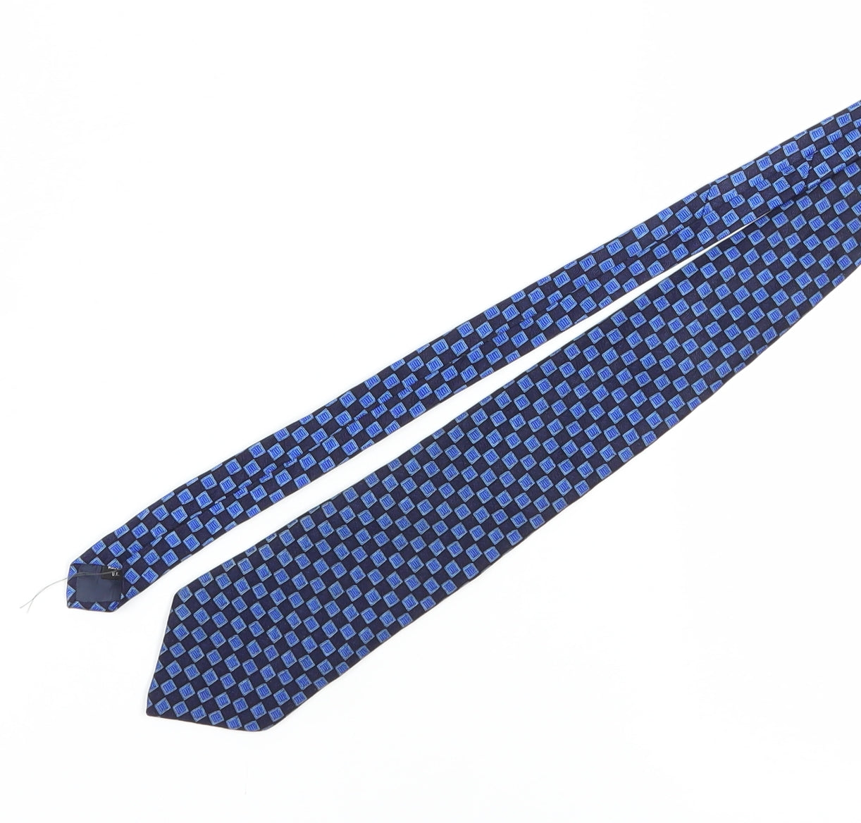 Pierre Cardin Mens Silk Blue Geometric Tie