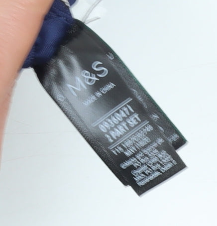 Marks and Spencer Men's Blue Geometric Tie