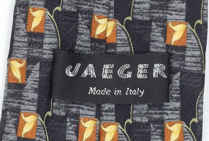 Jaeger Men's Multicoloured Floral Silk Tie