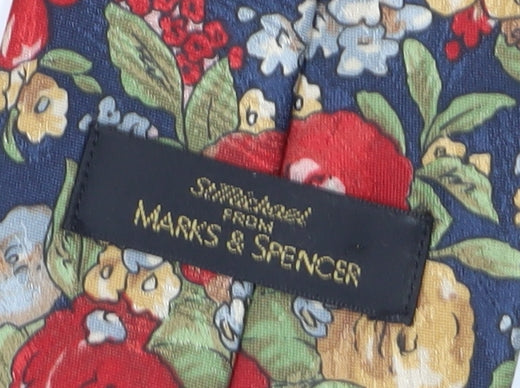 Marks and Spencer Mens Floral Tie Multicoloured Polyester