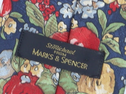Marks and Spencer Mens Floral Tie Multicoloured Polyester