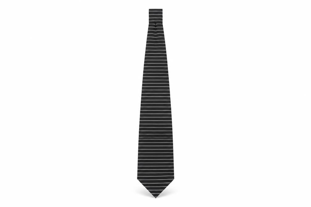 Mens Gianni Ricci Black Striped 100% Silk  Tie