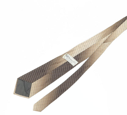 Mens Dunn & Co. Beige Geometric 100% Polyester  Tie
