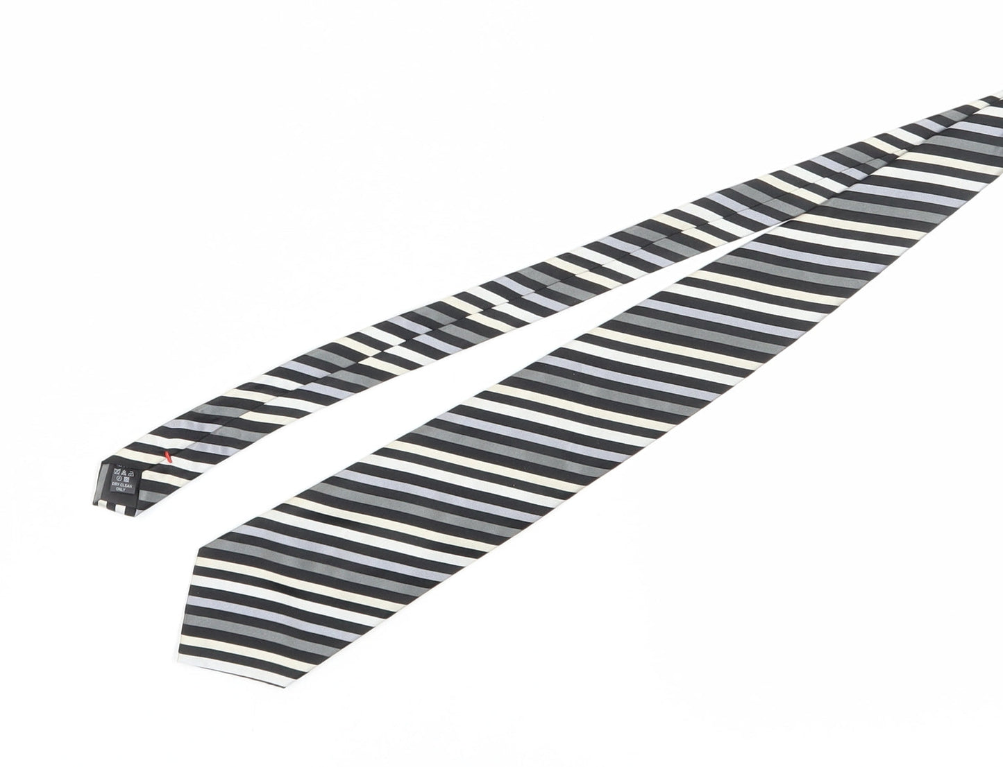 Racing Green Men's Black Striped Silk Tie