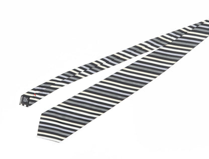 Racing Green Men's Black Striped Silk Tie