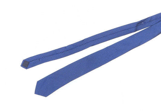 French Connection Men's Blue Geometric Silk Slim Tie