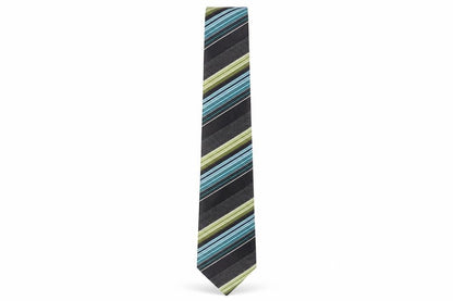 Mens Pierre Cardin Multicoloured Striped 100% Silk Pointed Tie