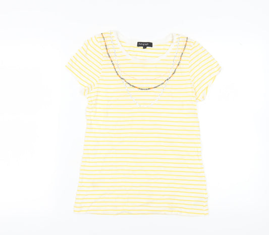 Womens UK Size 14 Marks and Spencer Yellow Basic T-Shirt